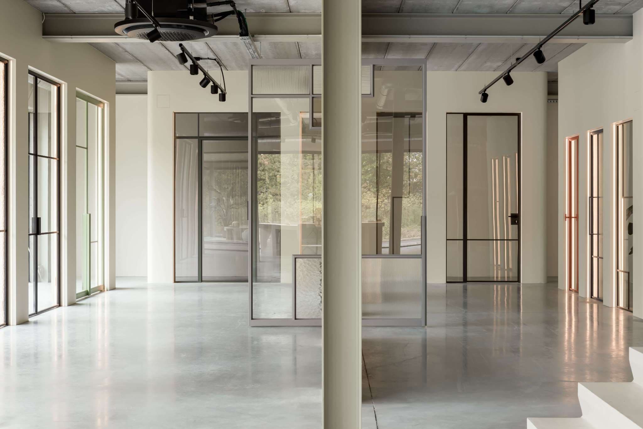 OTIF steel doors in a bright architectural interior